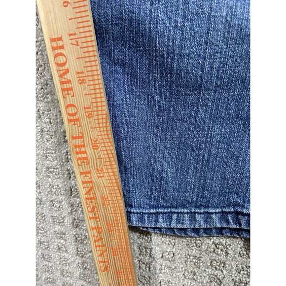 Kikit Capri Jeans Womens 12 Blue Denim Embroidered Embellished Boho Peasant - Picture 10 of 10